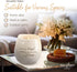 Pavilion Light Your Way Memorial Ceramic Vessel - 100% Soy Wax Candle with "I Have an Angel Watching Over Me From Heaven" Text, Decorative Soy Fil...