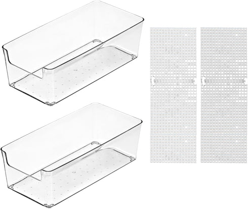 2 Pack Large Transparent Hermit Crab Water Tank with Climbing Ramp, Hermit Crab Aquarium Tank Cage Salt Water Pool Accessories, Hermit Crab Habita...