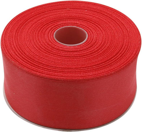 2 Inches x 50 Yards Double Face Solid Satin Ribbon Roll, Coral...