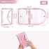 2 Pieces Clear PVC A6 Refillable Binder Covers, Shiny 6-Ring Personal Notebook Shell, Round Ring Binder Pocket with Snap Button Lock for Filler Or...
