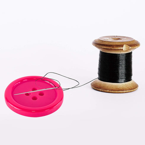 Super Z Outlet 100 Pack 1 Inch Buttons Flatback Sewing Colored for Arts & Crafts, Fashion Clothing, DIY Projects (Hot Pink)...