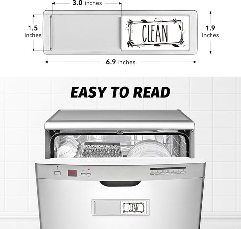 Dishwasher Magnet Clean Dirty Sign Shutter Only Changes When You Push It Non-Scratching Strong Magnet or 3M Adhesive Options Indicator Tells Wheth...