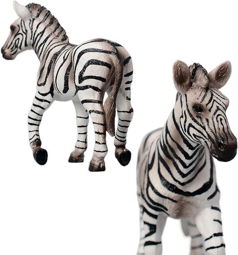 Gemini&Genius Zebra Animal Toy for Kids, Zebra Figurine Toy, Wildlife Action Figure Toy, Great Gift, Collection, Cake Topper, Storytelling Prop an...
