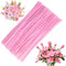 100 Pieces Pipe Cleaners Chenille Stem, Pink Pipe Cleaners Set for Pipe Cleaners Flower Kit DIY Arts Crafts Decorations, Chenille Stems Pipe Clean...