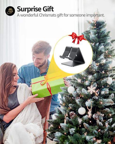 Urmust Desk Cell Phone Stand Holder Aluminum Phone Dock Cradle Compatible with Switch, for iPhone 14 13 12 11 Pro Xs Xs Max Xr X 8 7 6 6s Plus 5 5...