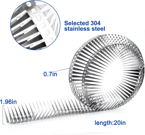 Bird Spikes Stainless Steel Fence Spikes for Pigeons Raccoon Snakes Deterrent Spikes Defender for Outside (20in)...