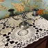 USTIDE Rustic Floral Table Runner Hand Crochet Table Doily Beige Cotton Lace Table Decoration for Coffee Table 15"X59"...