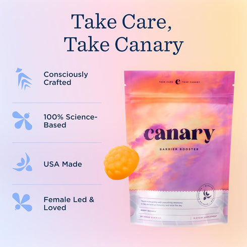 Canary Barrier Booster Vitamin A, D, & K Immune Support Gummy - Great for Immune Support, Bone Strength, & Cardiovascular Health - Vegan Berry Ban...