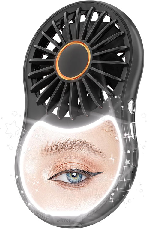 FrSara Portable Handheld Fan - Face Fan for Skincare with 3-Speed, USB-C 2000mAH Rechargeable Travel Fan, Mini Makeup Fan for Home, Office, Outdoo...