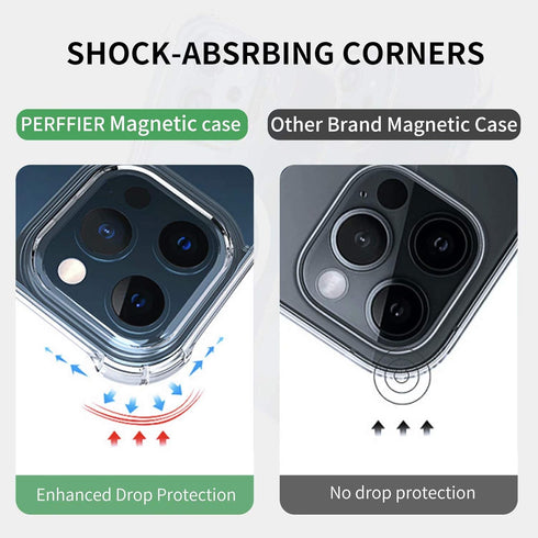 Clear Magnetic Case for iPhone 12 Pro max, Slim Fit Hard Back Soft Silicone Thin Cute Shockproof Anti-Yellow Protective Case for iPhone 12 Pro max...