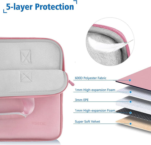 Hseok Elastic Laptop Case 12.9 13 inch Sleeve Handbag with Small Case for 13 inch MacBook Air/Pro M2/M1, 12.9" iPad Pro 6th/5th/4th/3rd Gen, XPS13...