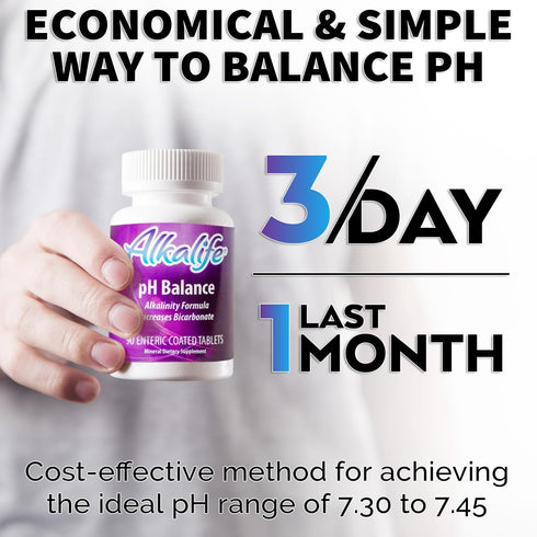 Alkalife pH Balance Pills | The First Patented Alkaline Sodium & Potassium Bicarbonate Supplement | Neutralize Acid, Balance pH, Immune Support, P...
