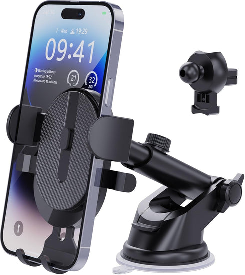 Car Phone Holders for Your Car Phone Holder Mount Windshield Universal Car Mount Phone Stand Car Accessories Cell Phone Car with Cup Base&Telescop...