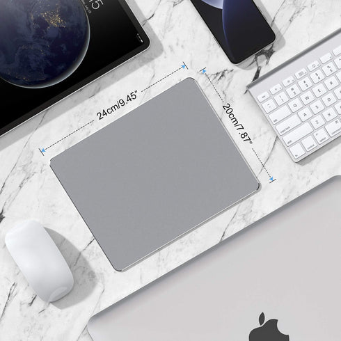 Mouse Pad, Gray Premium Hard Metal Aluminum Mousepad, Double Side Waterproof Ultra Smooth Mouse Pad for Fast and Accurate Mouse Control for Office...