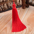 VAPKER 20pcs Red Tassel Mini Silk Tassels for Craft Jewelry Making Woman, Handmade Soft Ice Silky Tassels with Loops for DIY Projects, Bookmarks(8...