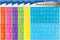 BAZIC 20 mm Transparent Lettering Stencil Ruler Sets, 2 Per Pack, Colors may vary...
