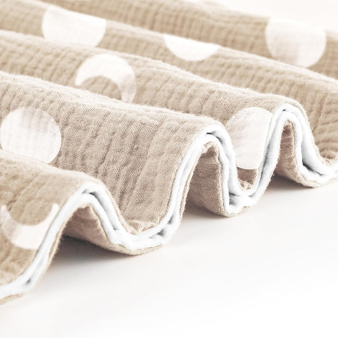 Baby Blankets for Unisex Boys Girls, Soft Nursery Crib Blankets with Muslin Cotton Front and Dotted Fleece Back for Newborns Toddlers 30x40inch (D...