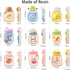 LiQunSweet 50 Pcs Water Cup Shape Cow Carrot Rabbit Monkey Pig Panda Cat Chick Bear Flatback Bottle Beads for Phone Case Earrings Keychains Access...