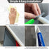 78 Inch Collapsible Shower Threshold Water Dam Barrier,Self Adhesive Silicone Shower Water Bathtub Splash Guard Bathroom Kitchen Water Stopper Blo...