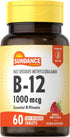 Vitamin B-12 1,000 mcg | 60 Fast Dissolve Tablets | As Methylcobalamin | Vegetarian, Non-GMO, and Gluten Free Supplement | by Sundance...