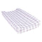 Gray and Cream Buffalo Check Deluxe Flannel Changing Pad Cover - Buffalo Check Print Cotton Flannel, Cream, Gray, Fully Elasticized, 6 in Deep Poc...