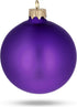 Set of 4 Matte Purple Glass Ball Christmas Ornaments 4 Inches...