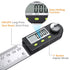 Neoteck Digital Angle Finder Ruler 8 inch/200mm Stainless Steel Digital Protractor with Data Hold Function and Zeroing Resetting LCD Display Elect...