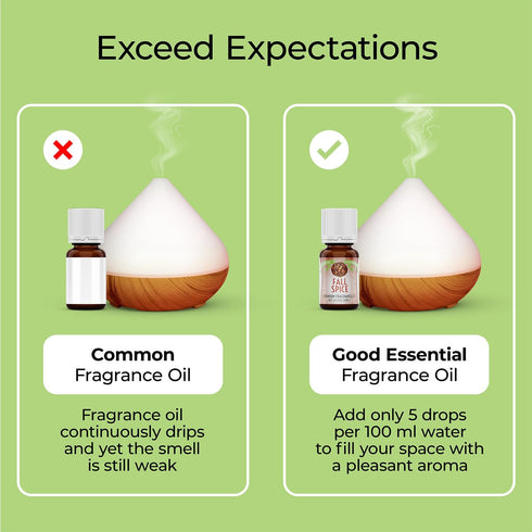 Good Essential - Professional Fall Spice Fragrance Oil 10ml for Diffuser, Candles, Soaps, Lotions, Perfume 0.33 fl oz - Diffuser Oil Fall Scents -...