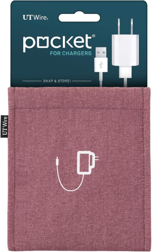 Pocket Snap & Store Mobile Charger Case Pouch, Dusty Rose Pink......