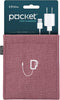 Pocket Snap & Store Mobile Charger Case Pouch, Dusty Rose Pink......