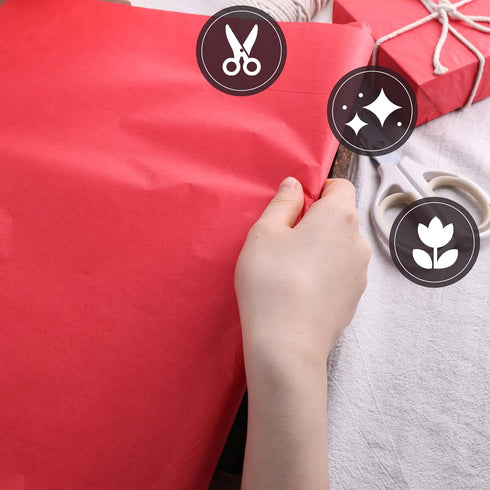 Shindel 120 Sheets Red Tissue Paper for Gift Bags, 20x14 Inch Gift Wrapping Paper Bulk for Christmas Weddings Birthday Party Valentine Day Packagi...