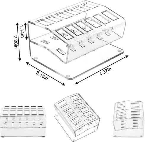 USB Flash Drive Holder Stand USB Memory Stick Storage Organizer, Acrylic USB Flash Drive Case Rack Holds up to 12 USB Flash Drives Thumb Drives Ju...
