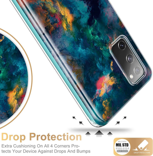Esdot Compatible with Samsung Galaxy S20 FE Case with Built-in Screen Protector,with Fashionable Designs for Women Girls,Protective Phone Case for...
