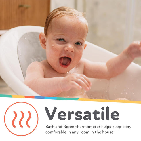 Nuby Bath and Room Digital Thermometer - Baby Thermometer for Safe and Cozy Bath and Room Temperatures - Penguin...