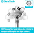 DURATECH 1/4" Drive Flex-Head Ratchet, 72-Tooth Ratchet Wrench, Quick-release, Reversible Switch, Full-Polished Chrome Plating, Alloy Steel...
