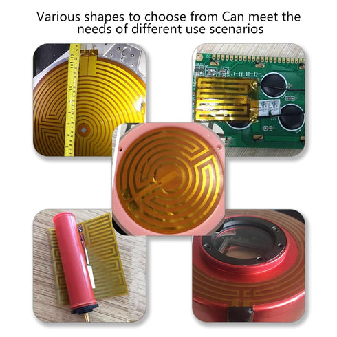 YYSOLDER 5PCS Film Heater Plate 50mmx100mm(12v 14w) Adhesive Pad Flexible Polyimide Heater Plate Adhesive PI Heating Elements Film...