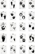 Sowaka 20 Pcs Animal Footprint Stencils Plastic Reusable Painting Templates for Painting on Wood Walls Art Craft Scrapbooking Journal Drawing Home...