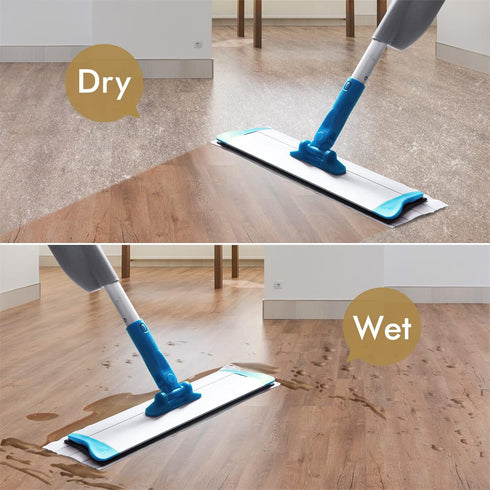 DrDirt Disposable Microfiber Mop Pads - 15 Sheets/Roll, 16.5 x 4.7 Inches, Replacement Refills for Flat Mops - Ideal for Home, Office, Restaurant,...