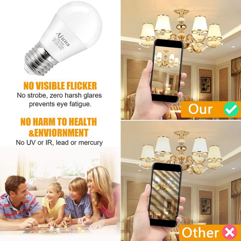 LED Bulb 3W Equivalent 25 Watt Light Bulbs?120V Ceiling Fan Light Bulbs Table Lamp Bulb Warm White 2700K LED Energy Saving Bulb E26 Base, Suitable...
