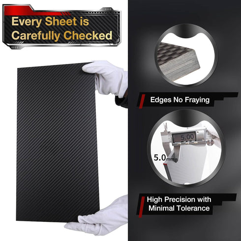 ARRIS 240 x 240 x 0.5mm Carbon Fiber Sheet, Available in 1MM 1.5MM 2MM 2.5MM 3MM 3.5MM 4MM 4.5MM 5MM 6.0MM 100% 3K Carbon Plate Pannel Sheet Twill...