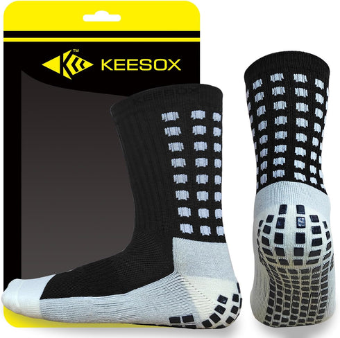Anti Slip Football/Basketball/Soccer Socks (Black)...