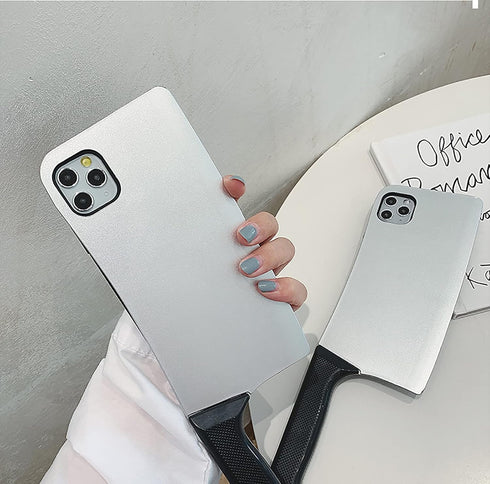 for iPhone 15 Creative Cute High Imitation Spoof Fun Silicone Kitchen Knife Anti-drop Protection Phone Case,White...