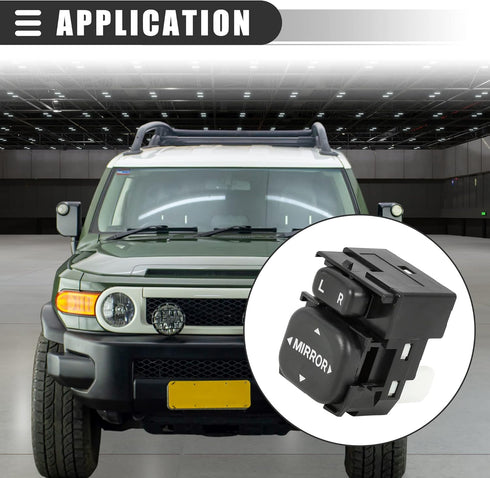 Motoforti Car Power Rear View Mirror Switch Remote Control,for Toyota FJ Cruiser 2007,2014,Plastic, Metal,Black, White...