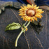 Rhinestone Sunflower Brooch Pin,Enamel Crystal Yellow Flower Coat Pins,Cute Plant Sun Flower Suit Brooch Pin for Women Girls...