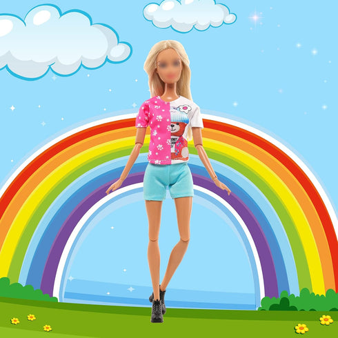 15 Set Doll Clothes for 11.5 Inch Doll Include 2 Sequins Dresses 6 Outfits Tops and Pant/Short/Skirts 7 Fashion Dresses for 11.5 Inch Fashion Doll...