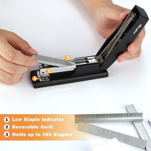 with 5000 ¼" Staples Office Stapler- 25 Sheet Capacity .Desktop Stapler.for Offices, Homes and Schools.Black....