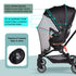 Mosquito Net for Stroller, Baby Bug Net with Dual Zippers Breathable & Foldable Mosquito Netting Universal Fit for Strollers with Push Bar (Black)...