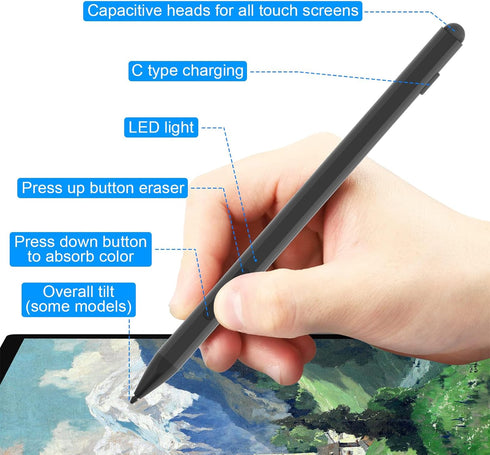Surface Pro 7/8/9/6/10/11/Go Pen Stylus for Microsoft – Surface Pen Compatible with Surface Pro/Book/Laptop/Go/Studio, with Palm Rejection and Rec...