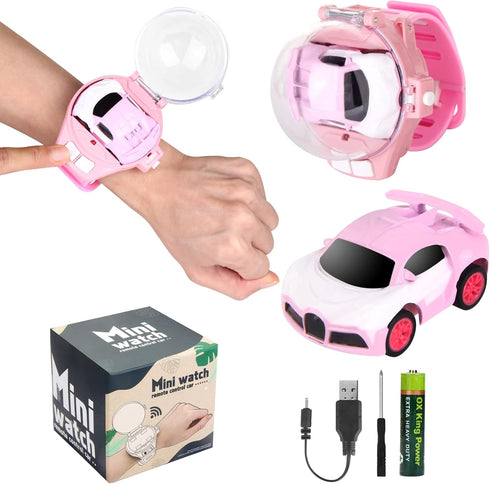2023 Remote Control Car Watch Toys with LED Light,2.4 GHz Mini Racing Cars Wrist Toy for Kids,RC Small Car Interactive Outdoor Game Christmas East...