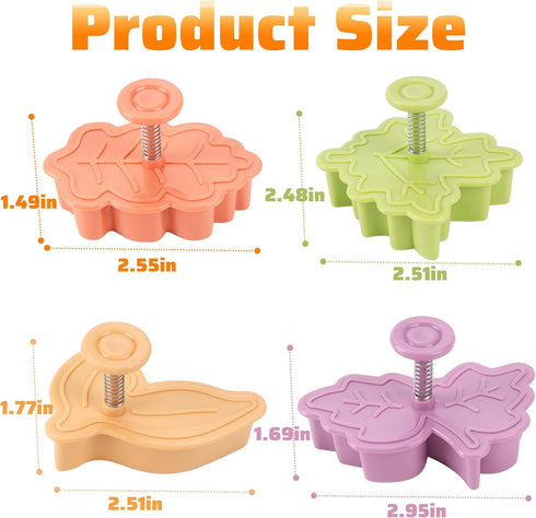 Yunko Cake Leaves Baking Pie Crust Cookie Cutters Set of 4...